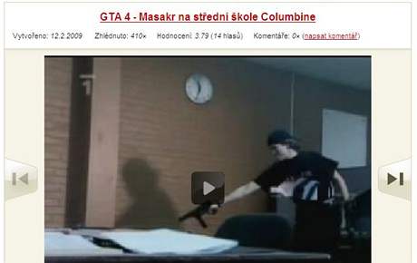 Mladík umístil na internetu ukázku z dokumentárního filmu Masakr na stední kole Columbine