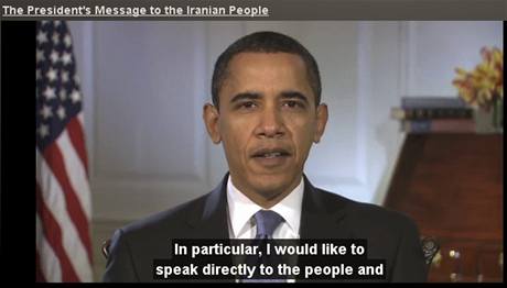 Barack Obama promluvil k Íránu z videonahrávky.