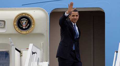 Barack Obama odlétá z Prahy