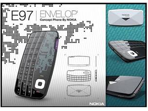Koncept Nokia E97 Envelop