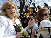 Iveta Radiov bhem 2. kola slovenskch prezidentskch voleb
