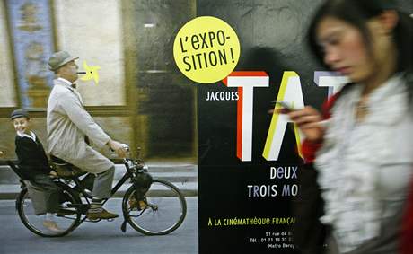 Jacques Tati na plakát s dýmkou
