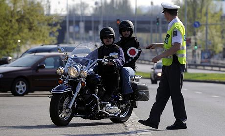 V sobotu se policie zamovala hlavn na motocyklisty.