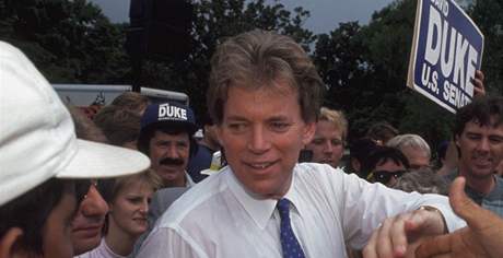 Kontroverzní americký politik David Duke na snímku z poloviny 90. let, kdy kandidoval na guvernéra.