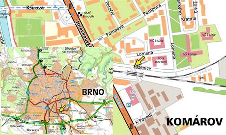 Mapa - Komrov