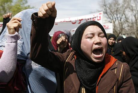 Protestující v Afghánistánu