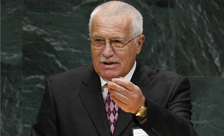 Prezident Václav Klaus hovoil o globálním oteplování také na pd OSN; archivní snímek ze záí 2007.