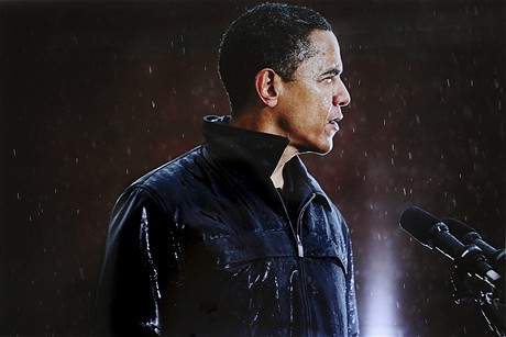 Barack Obama pi kampani - fotografie ocenn Pulitzerovou cenou za rok 2008