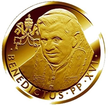 Zlatá pamtní medaile raená pi píleitosti návtvy papee Benedikta XVI. v eské republice