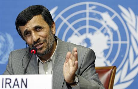 Íránský prezident Mahmúd Ahmadíneád na konferenci OSN