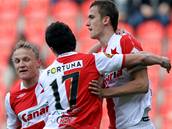 Slavia - Zln, Zleva: Petr Trapp, Marek Such a Tom Pekhart.