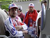 Fanoušci českého týmu na hokejovém MS ve Švýcarsku Fanoušci českého týmu na hokejovém MS ve Švýcarsku