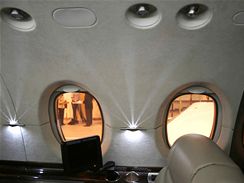 Vybaven pro cestujc v letounu Hawker 800XP