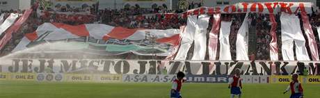 Choreo fanouk 1. FC Brno na utkn se Slvi Praha