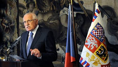 Václav Klaus reaguje na schválení Lisabonské smlouvy v Senátu (6. kvtna 2009)