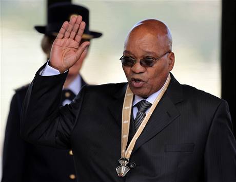 Jacob Zuma se ujal prezidentské funkce 9. kvtna 2009.