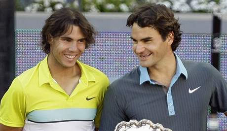Rafael Nadal a vtz madridskho turnaje Roger Federer