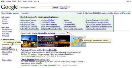 Google návrhy souvisejících dotazů Google návrhy souvisejících dotazů