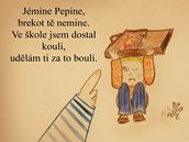 Jmine Pepine, brekot t nemine - ukzka z Kocbova slabike, kter je soust kampan proti trn dt