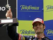 Mark Webber s trofej pro tet msto ve VC panlska