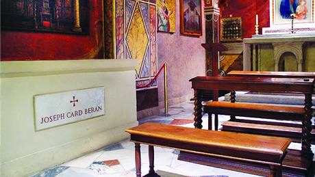 Kardinál Josef Beran je jako jediný ech pochován v bazilice sv. Petra ve Vatikánu.