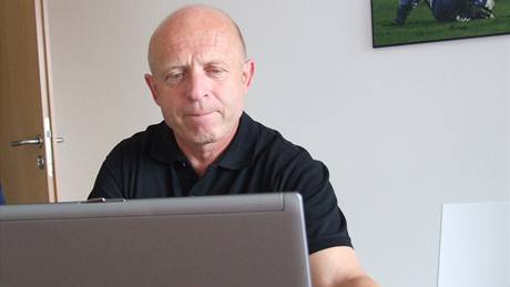 Karel Jarolím, trenér Slavie, pi on-line rozhovoru