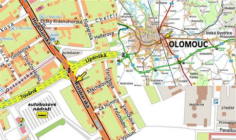 Mapa - Olomouc