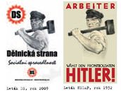Letky Dlnick strany a NSDAP.