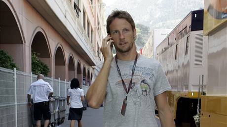 Jenson Button ped Velkou cenou Monaka.