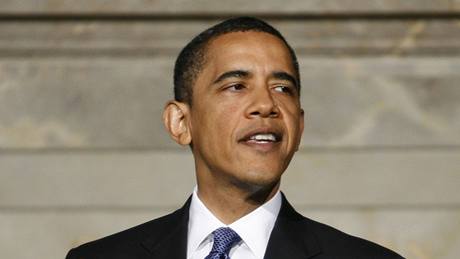 Barack Obama bhem projevu v Národním archivu ve Washingtonu