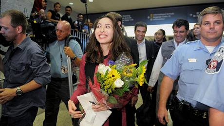 Americká novináka Roxana Saberiová po návratu do USA z Íránu, kde byla ti msíce za míemi