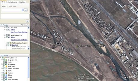 Msto konn veejnch poprav - Severn Korea v Google Earth