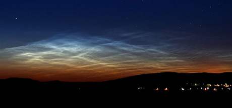 kaz NLC (Noctilucent Cloud) na webu Astro.cz