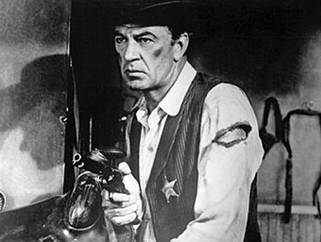 Gary Cooper jako erif ve westernu V prav poledne