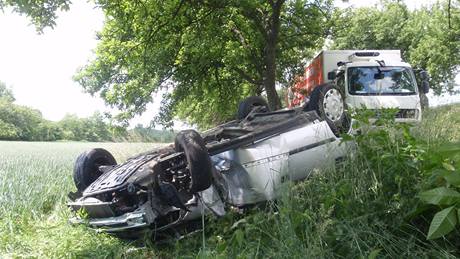 Havárie auta u Prusinovic