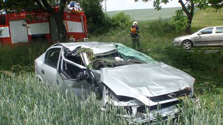 Havárie auta u Prusinovic