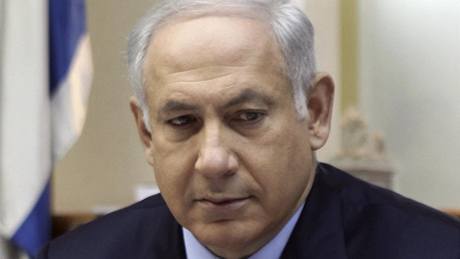 Izraelský premiér na jednání kabinetu (7. ervna 2009)