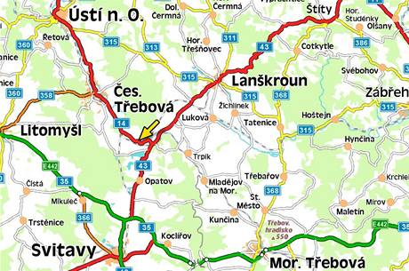 Mapa - esk Tebov