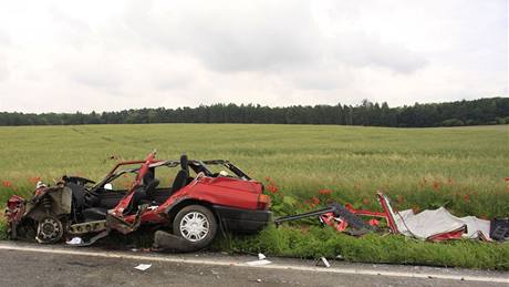Nehoda u nájezdu na rychlostní silnici na Mladoboleslavsku