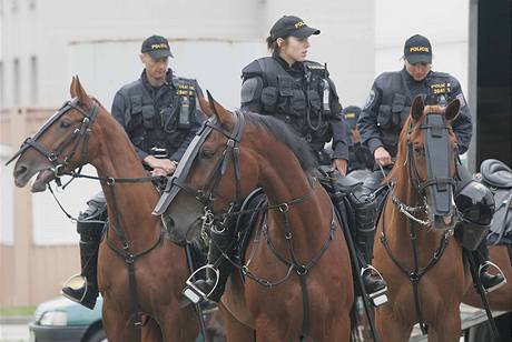 Ochrnit prvod homosexul Queer Parade v Tboe pijeli i policist na konch z Brna (20. ervna 2009)