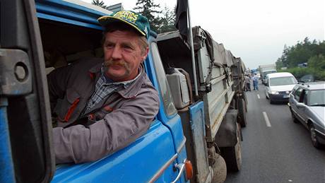 Protest zemdlc na dálnici D5 u Plzn (29. ervna 2009)