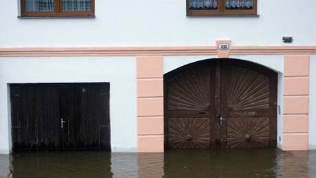 Povode v jinch echch. st obce Husinec na Prachaticku zaplavila rozvodnn Blanice. 