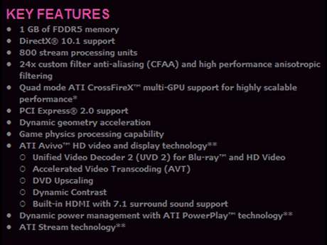 Klov vlastnosti XFX HD 4890 BE