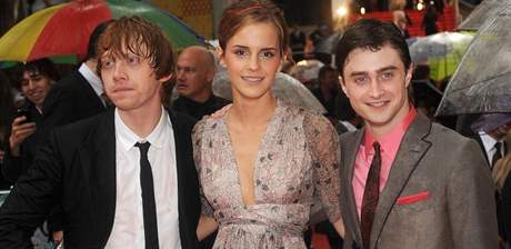 Ruppert Grint, Emma Watsonov a Daniel Radcliffe