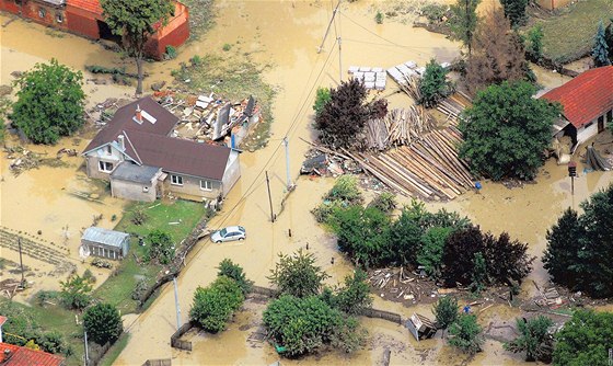 Zaplavený Jeseník nad Odrou (25. ervna 2009)