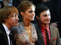 Premira estho dlu Harryho Pottera v Londn - Rupert Grint , Emma Watsonov a Daniel Radcliffe 