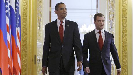 Obama a Medvedv jednali v Kremlu o spolupráci v jaderné oblasti.