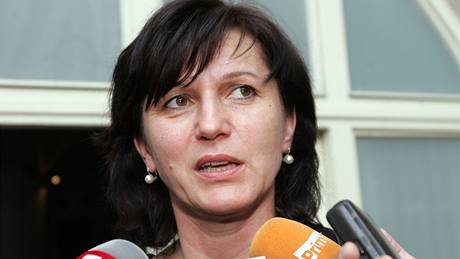 Bývalá poslankyn Strany zelených Olga Zubová po zasedání pedsednictva SSD (3.7.2009)