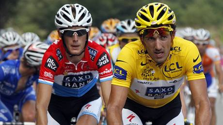 Tour de France: Fabian Cancellara (vpravo) a Andy Schleck