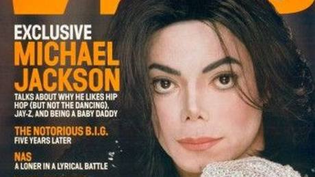 Michael Jackson na titulní stránce asopisu Vibe v beznu 2002.